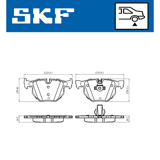 VKBP 90316 - Brake Pad Set, disc brake 