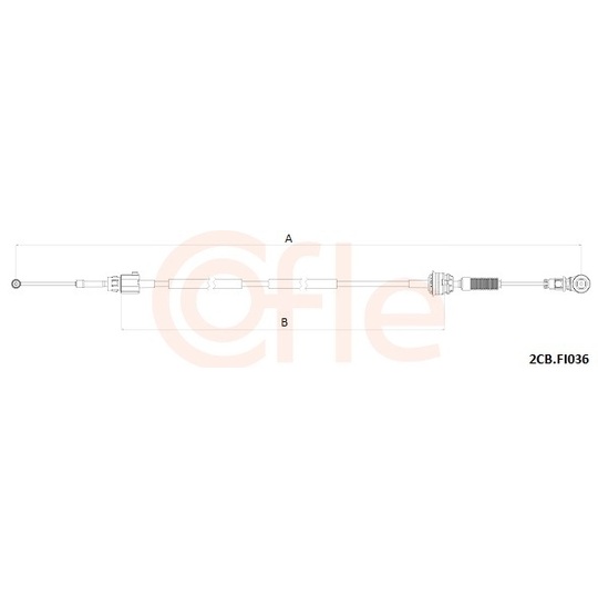 92.2CB.FI036 - Vajer, manuell transmission 