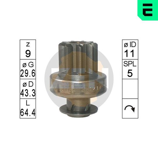 ZN1734 - Freewheel Gear, starter 