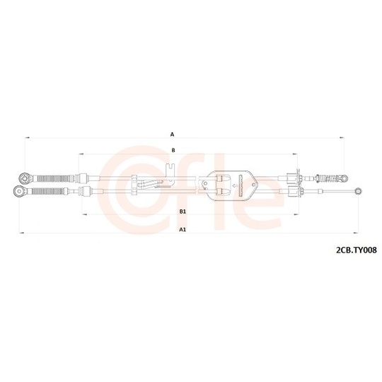 92.2CB.TY008 - Cable, manual transmission 