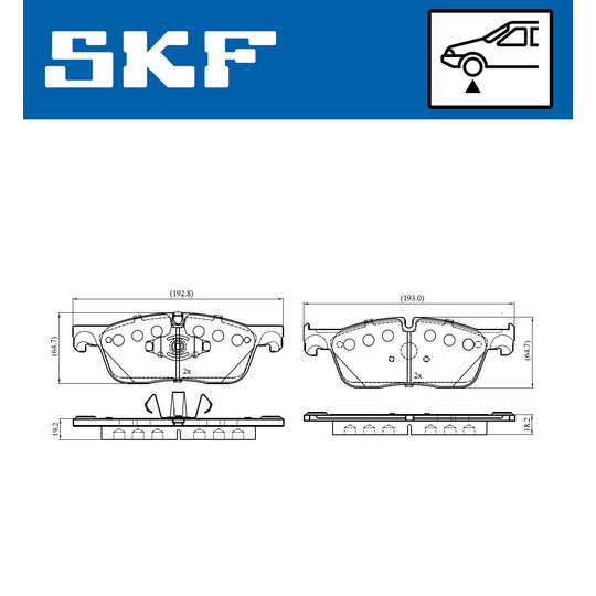 VKBP 80290 - Bromsbeläggssats, skivbroms 