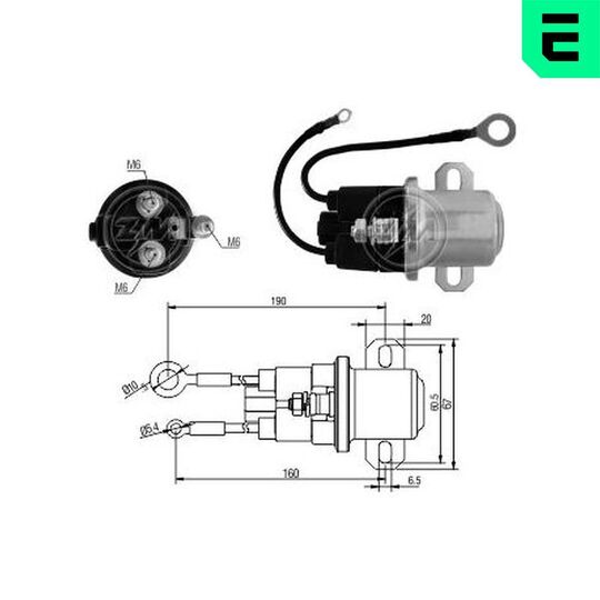 ZM3408 - Solenoid Switch, starter 