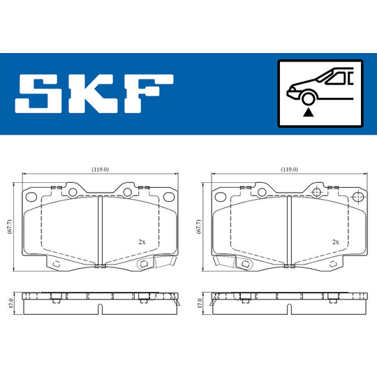 VKBP 80349 A - Brake Pad Set, disc brake 