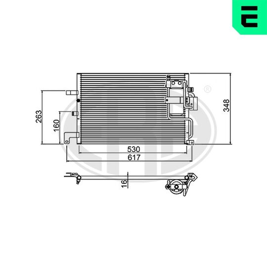 667208 - Condenser, air conditioning 