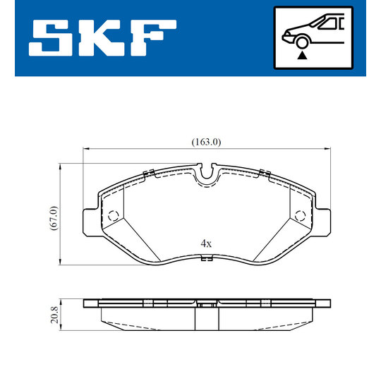 VKBP 80633 E - Bromsbeläggssats, skivbroms 