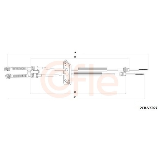 92.2CB.VK027 - Cable, manual transmission 