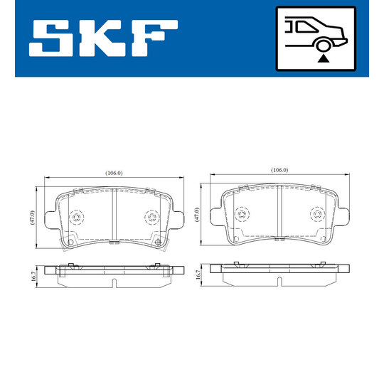 VKBP 90214 A - Bromsbeläggssats, skivbroms 