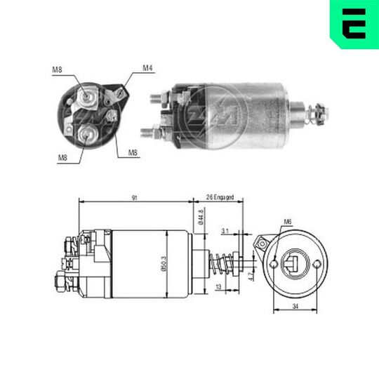 ZM528 - Solenoid Switch, starter 