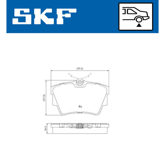 VKBP 90021 - Bromsbeläggssats, skivbroms 