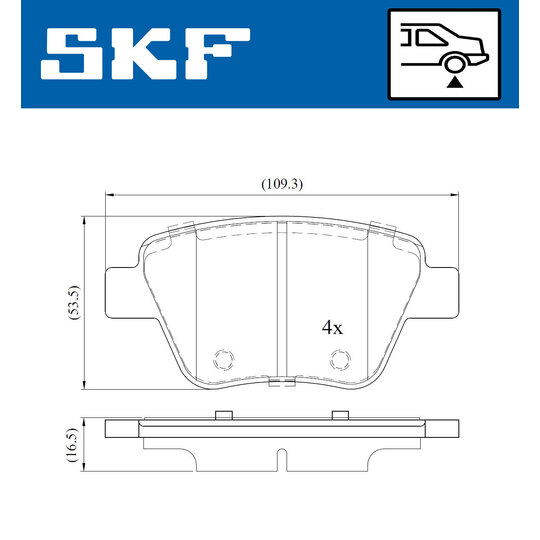 VKBP 90070 - Bromsbeläggssats, skivbroms 