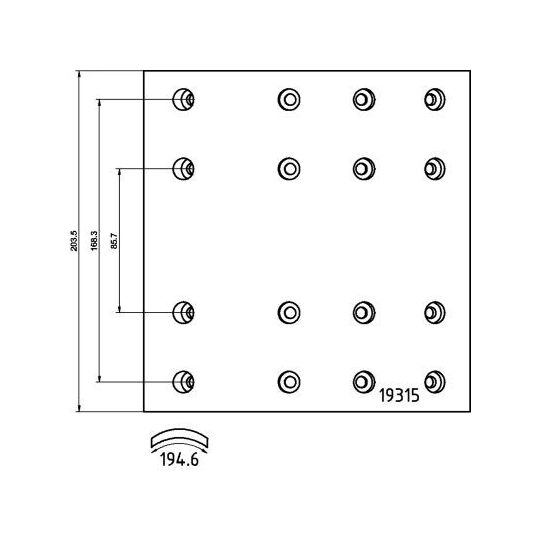 1931601 - Brake Lining Kit, drum brake 