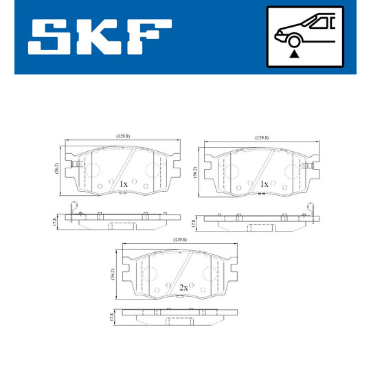 VKBP 80201 A - Brake Pad Set, disc brake 