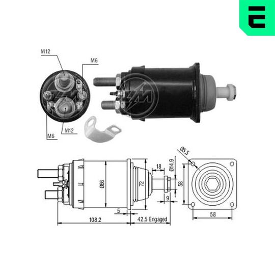 ZM835 - Solenoid Switch, starter 