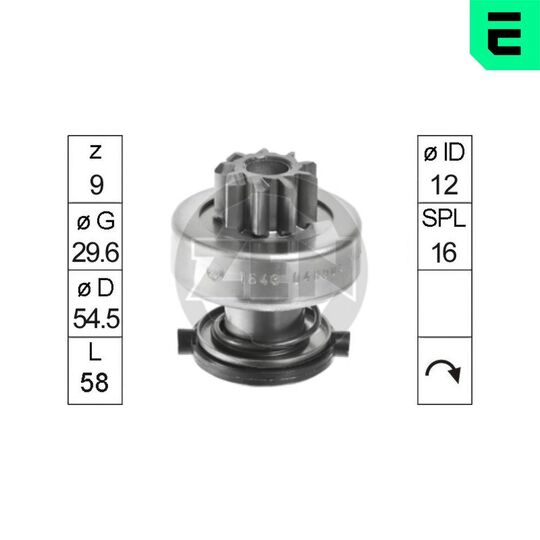 ZN1643 - Freewheel Gear, starter 