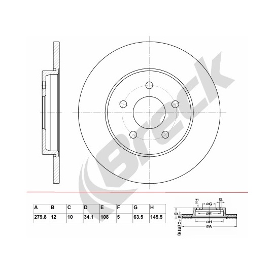 BR 025 SA100 - Brake Disc 