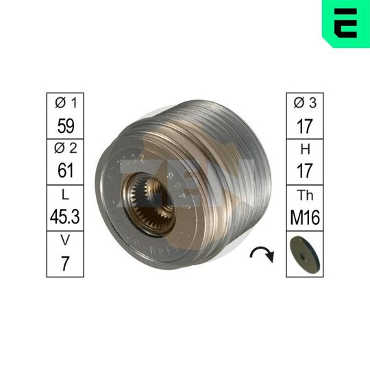 ZN5408 - Frihjulskoppling, generator 