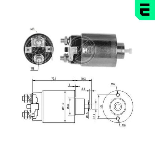 ZM790 - Solenoid, startmotor 