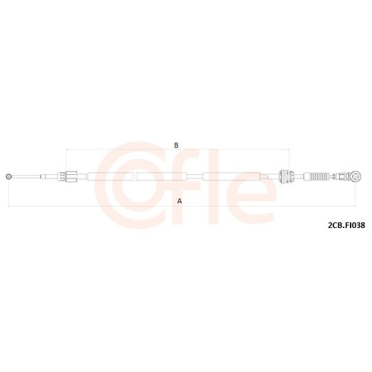 92.2CB.FI038 - Cable, manual transmission 