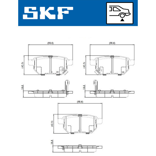 VKBP 90282 A - Bromsbeläggssats, skivbroms 