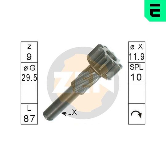 ZN9488 - Hammastrummel,starter 