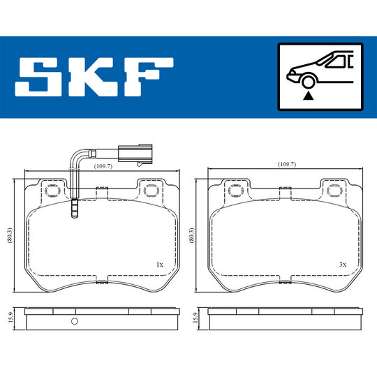 VKBP 80610 E - Brake Pad Set, disc brake 