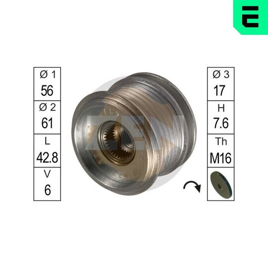 ZN5377 - Frihjulskoppling, generator 