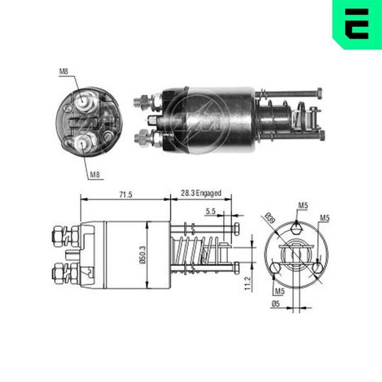 ZM6651 - Solenoid Switch, starter 