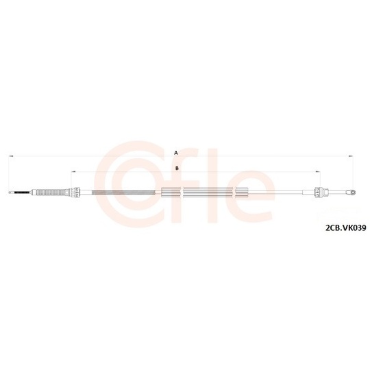 92.2CB.VK039 - Vajer, manuell transmission 