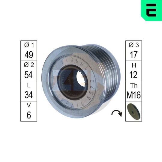 ZN5523 - Alternator Freewheel Clutch 