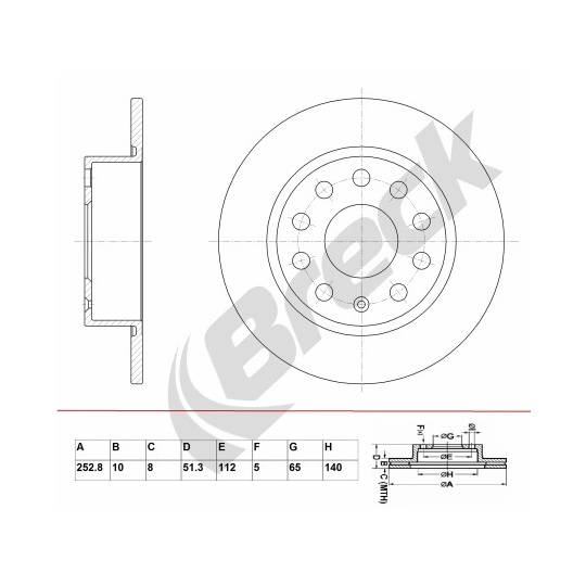 BR 029 SA100 - Bromsskiva 