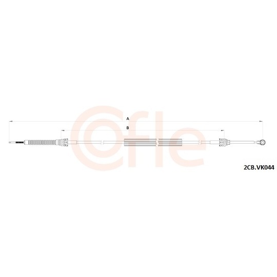 92.2CB.VK044 - Cable, manual transmission 