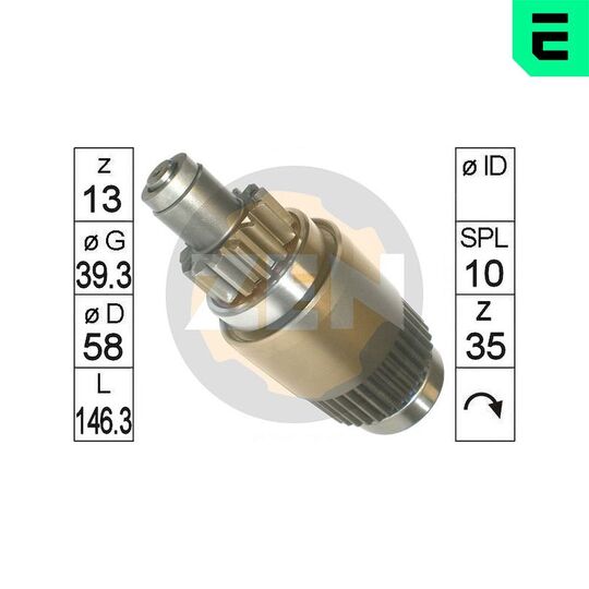 ZN1829 - Freewheel Gear, starter 