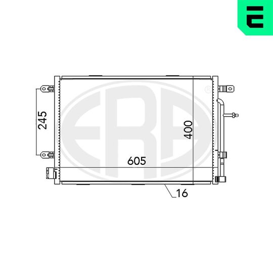 667052 - Condenser, air conditioning 