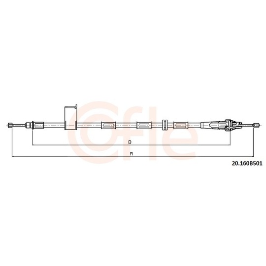 92.20.160B501 - Cable, parking brake 