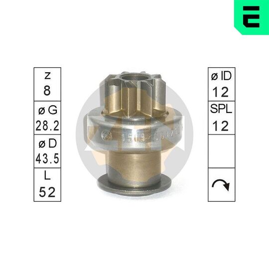 ZN1509 - Freewheel Gear, starter 