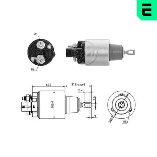 ZM979 - Solenoid, startmotor 