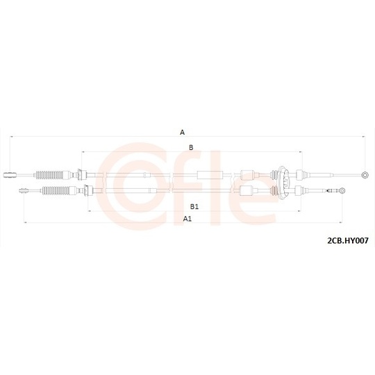 92.2CB.HY007 - Cable, manual transmission 