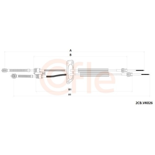 92.2CB.VK026 - Cable, manual transmission 