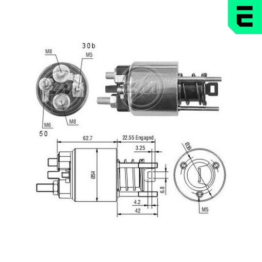 ZM2395 - Solenoid, startmotor 