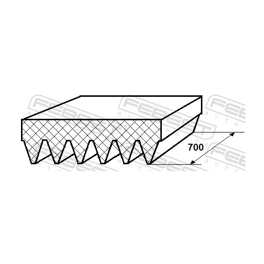 88128-6L700 - V-Ribbed Belt 