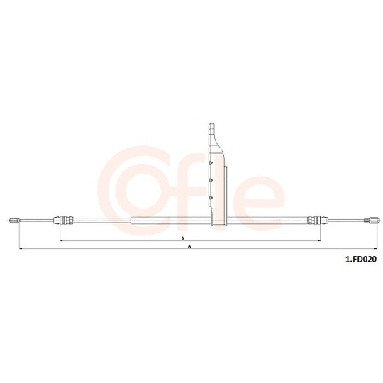 92.1.FD020 - Cable, parking brake 