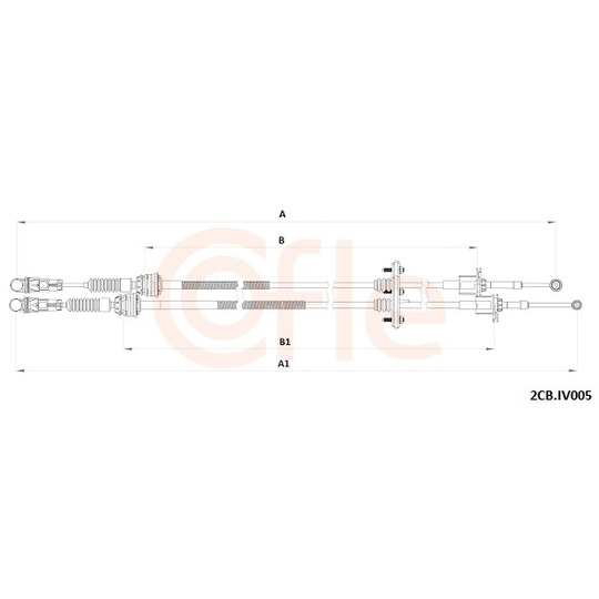 92.2CB.IV005 - Cable, manual transmission 