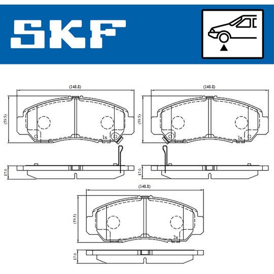 VKBP 80558 A - Brake Pad Set, disc brake 