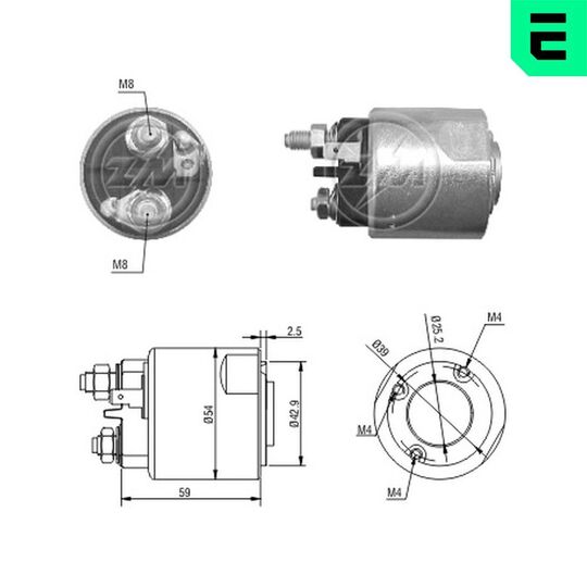 ZM2495 - Magnetlülitus, starter 