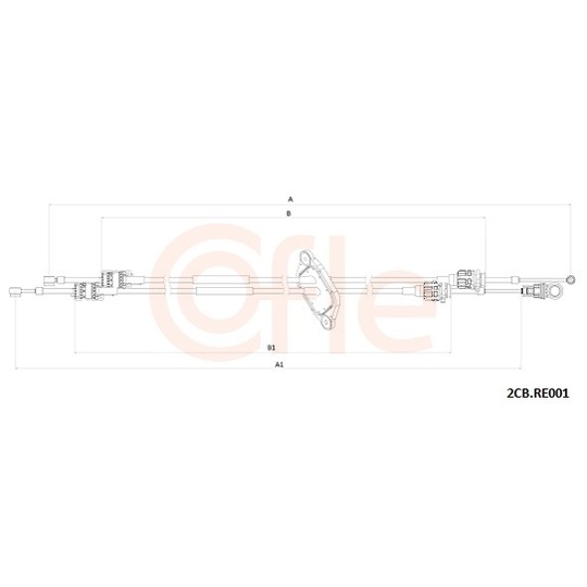 92.2CB.RE001 - Vajer, manuell transmission 