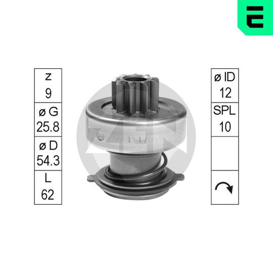 ZN1117 - Freewheel Gear, starter 