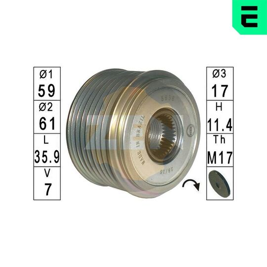 ZN5638 - Alternator Freewheel Clutch 