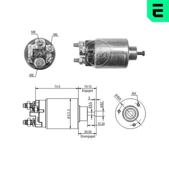 ZM2860 - Solenoid, startmotor 