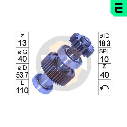 ZN1555 - Freewheel Gear, starter 