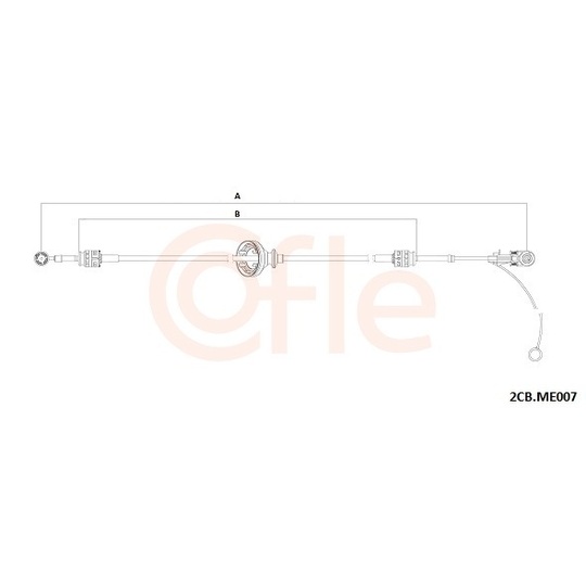 92.2CB.ME007 - Cable, manual transmission 